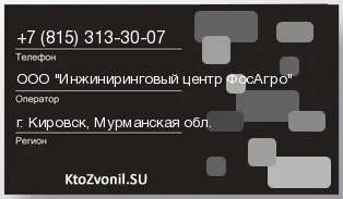 Кто звонил с 8153133007 - регион и оператор